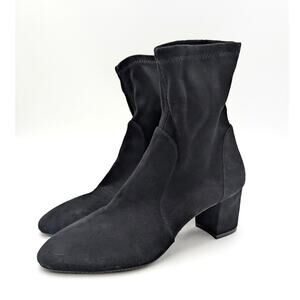 Stuart Weitzman Yuliana 60 Boots Almond Toe Women's Black Size US6B EU36.5